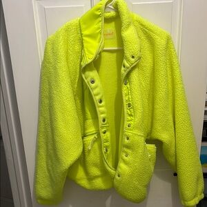 Neon Yellow Fleece Jacket